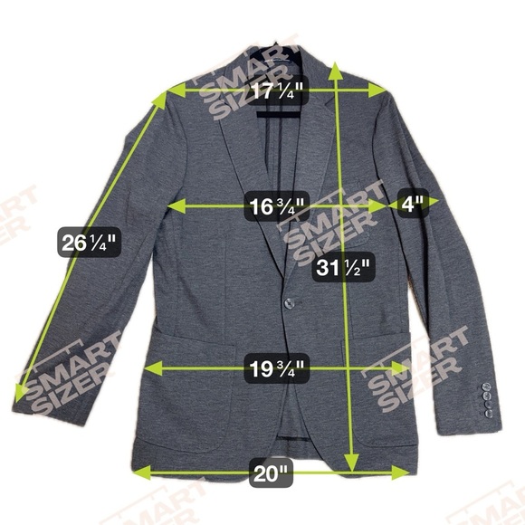 Men’s Hart Schaffner Marx Gray Sport Coat Blazer Suit Jacket with Stretch - Picture 6 of 6